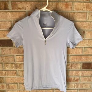 The Tailored Sportsman Gray Zip-Up Top